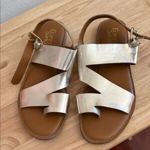 Franco Sarto Women's Metallic Silver Sandals